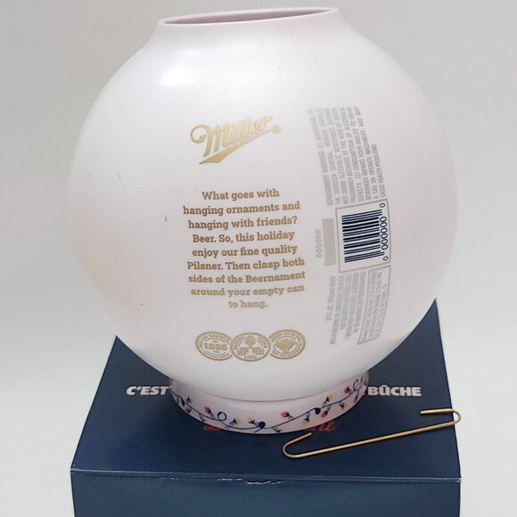 FUN MILLER LITE Beer Ornament BEERNAMENT BNIP Bulb Ornament Beer Can Pilsner - Picture 7 of 10